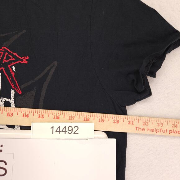 Slayer Graphic Band Short Sleeve Crew Neck Shirt Mens Size Large L Black - Picture 6 of 9